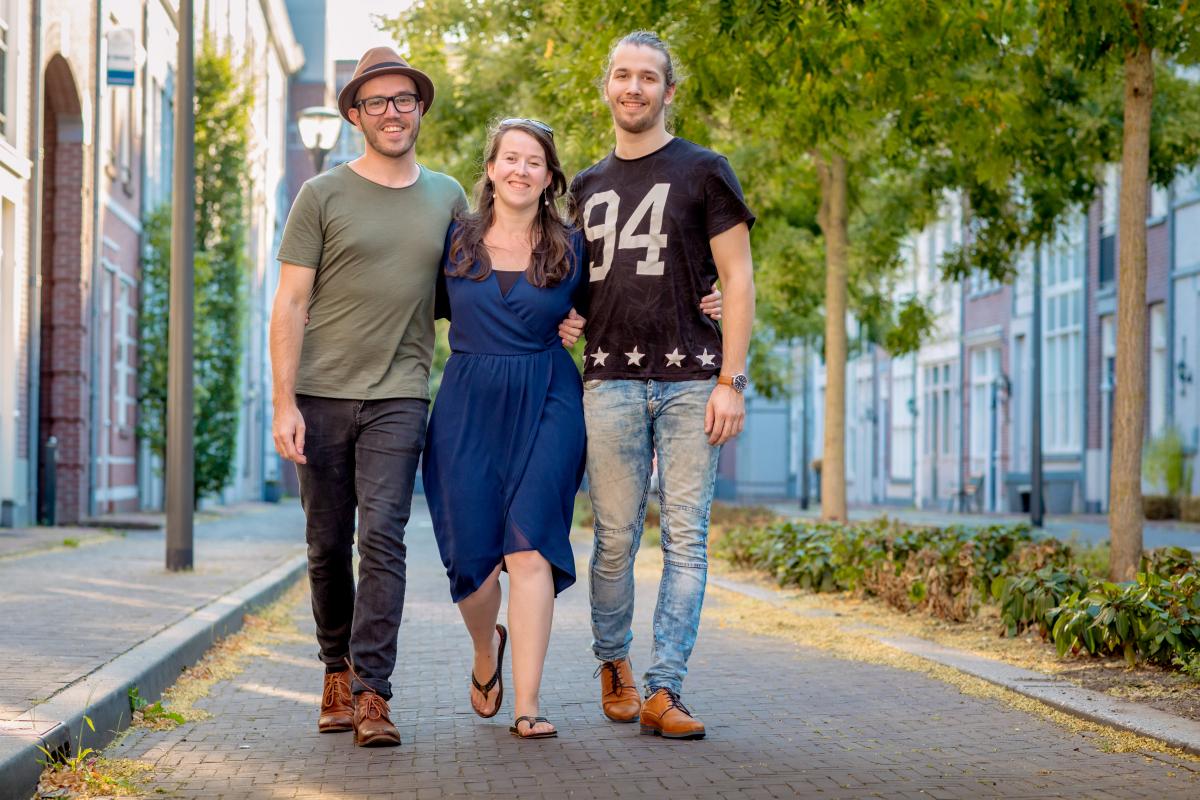Familie fotoshoot bij avondlicht