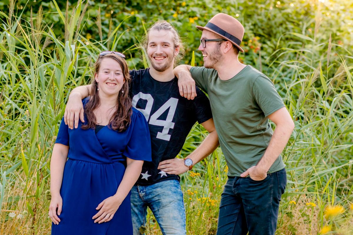 Familie fotoshoot bij avondlicht