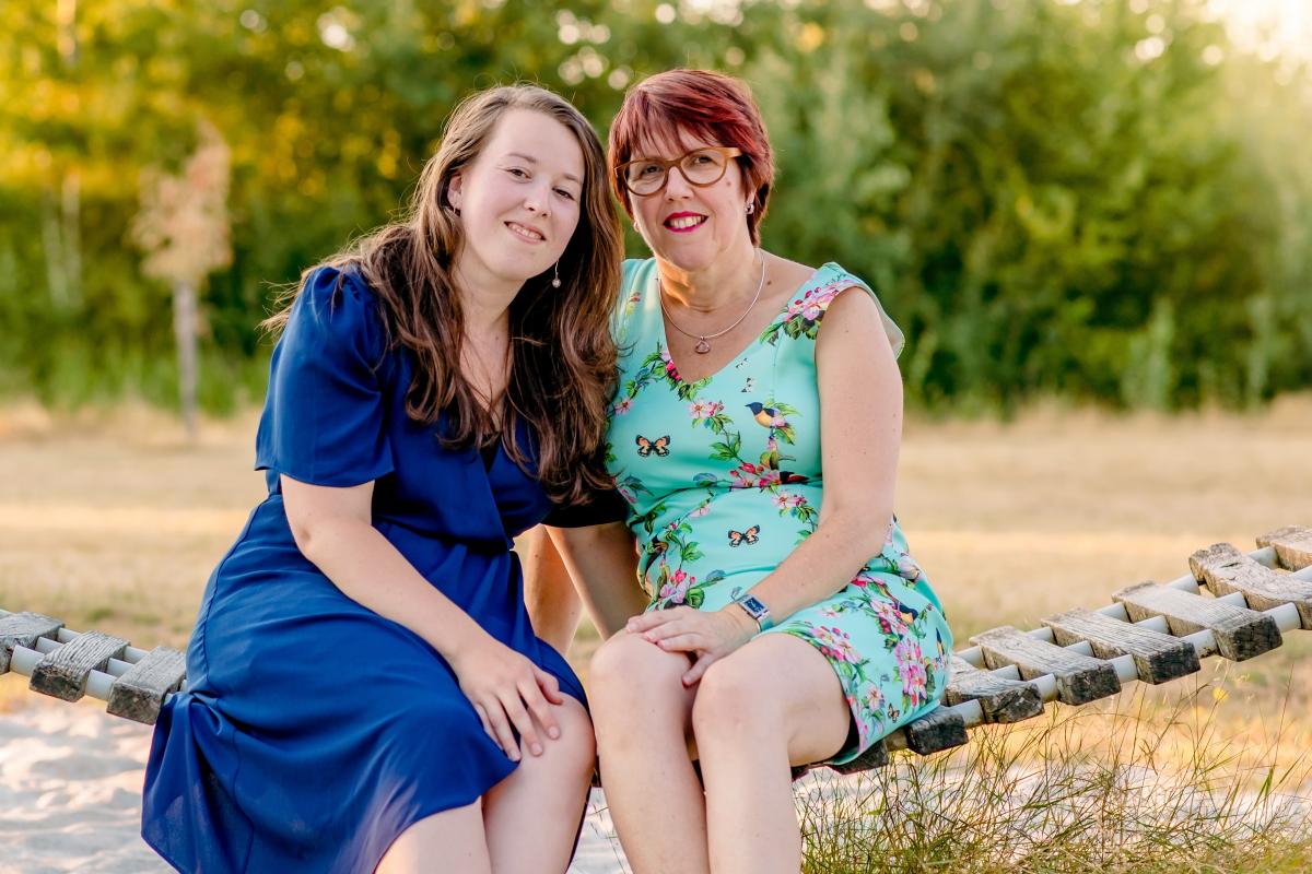 Familie fotoshoot bij avondlicht