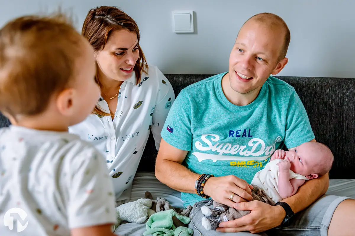 Baby fotoshoot van tweede kind