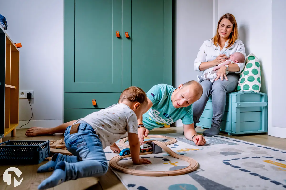 Baby fotoshoot van tweede kind