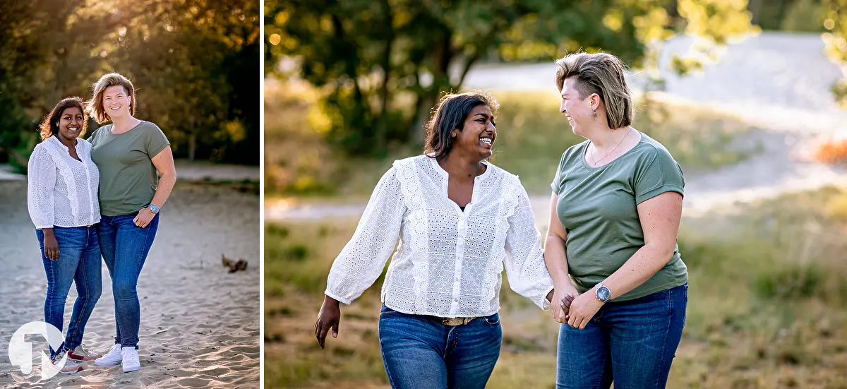 Familie fotoshoot bij avondzon