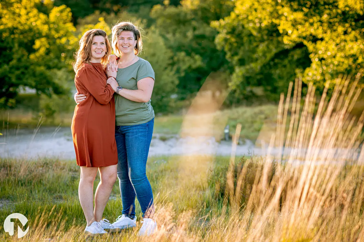 Familie fotoshoot bij avondzon