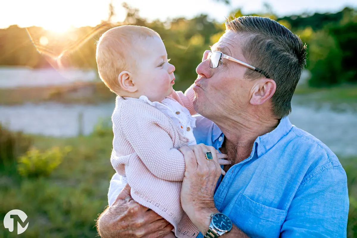 Familie fotoshoot bij avondzon