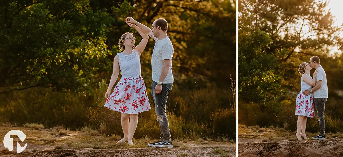 Loveshoot buiten in de natuur