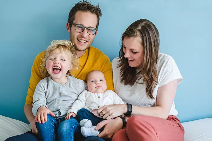 Newborn fotoshoot thuis.