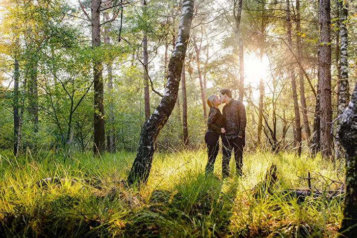 Loveshoot in het gouden uur.