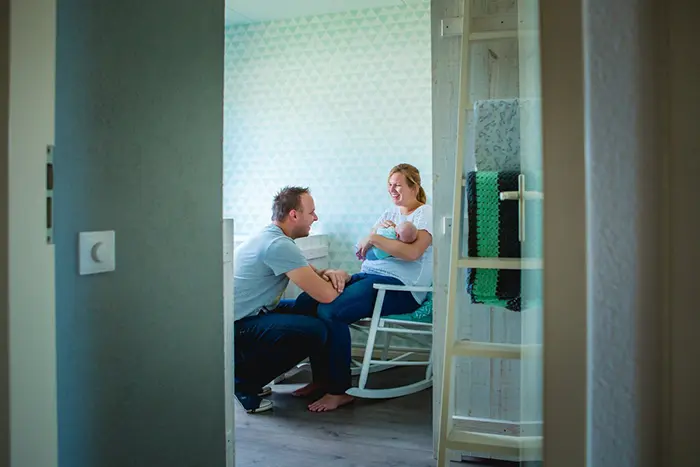 Voorbeeldfoto na de babyshoot